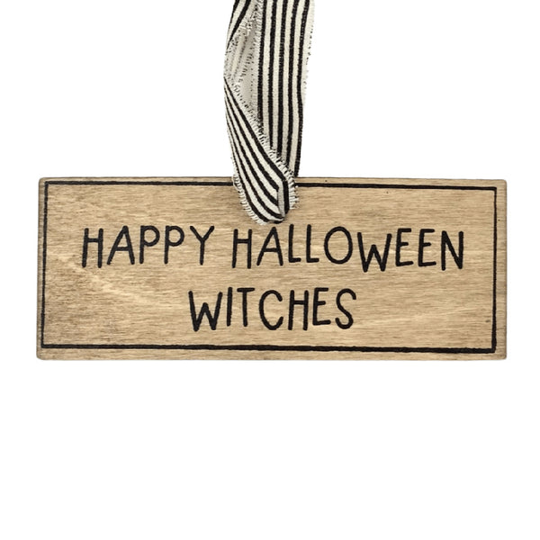 *SALE!* Happy Halloween Witches Sign Ornament