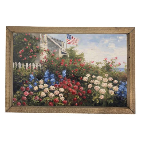 Patriotic Flowers <br>Framed Art