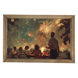 Picnic Under the Fireworks <br>Framed Art