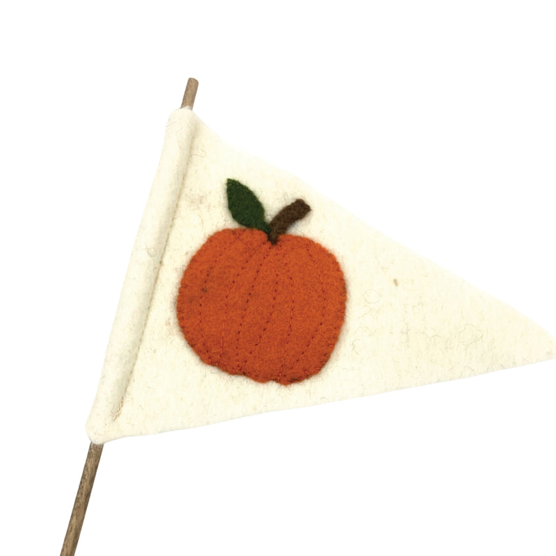 Pumpkin Felt Flag