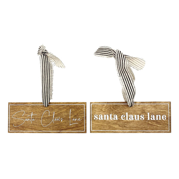 *CLOSEOUT* Santa Claus Lane Sign Ornament