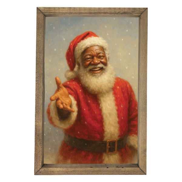 Santa Reaching <br>Framed Art
