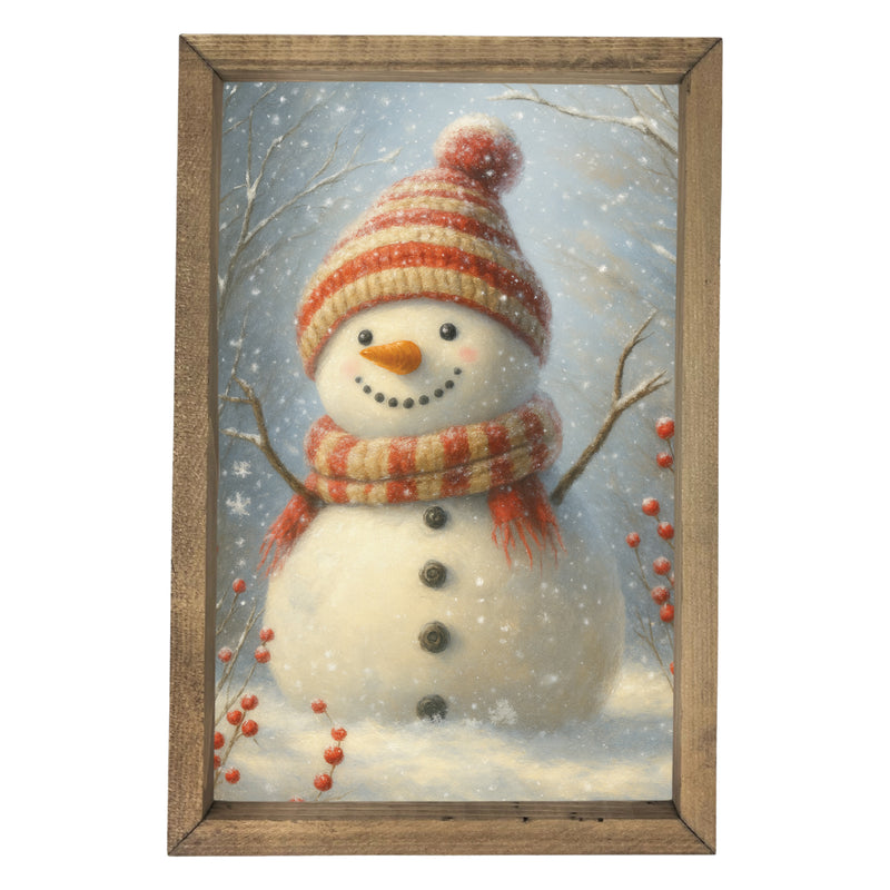Fresh Snowman <br>Framed Art