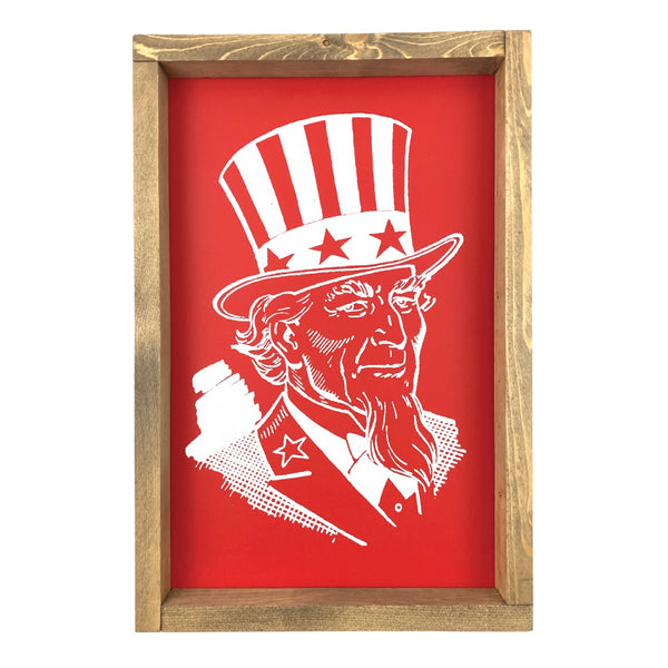 Uncle Sam Face Framed Art