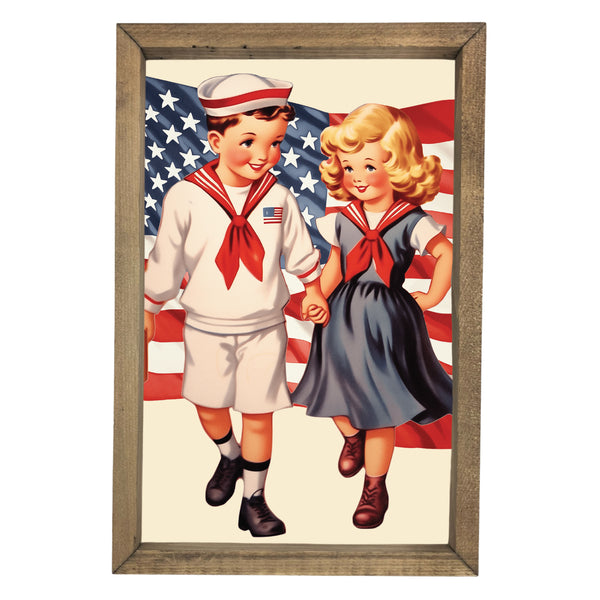 Vintage Sailor Couple <br>Framed Art