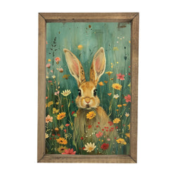 Bunny in Wildflowers <br>Framed Art