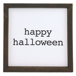 Happy Halloween Block Framed Saying