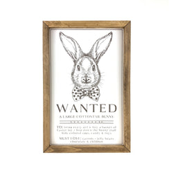 Wanted Bunny <br>Framed Saying