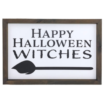 Happy Halloween Witches Framed Saying