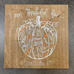 Grateful/Thankful Pumpkin Board