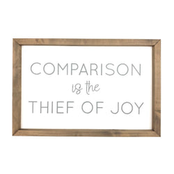 Comparison is the Thief of Joy <br>Framed Saying 1
