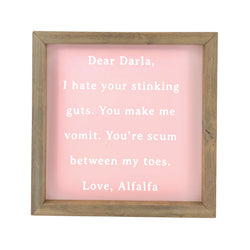Dear Darla <br>Framed Saying