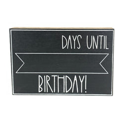 Days Until Birthday Large Countdown <br>Shelf Block
