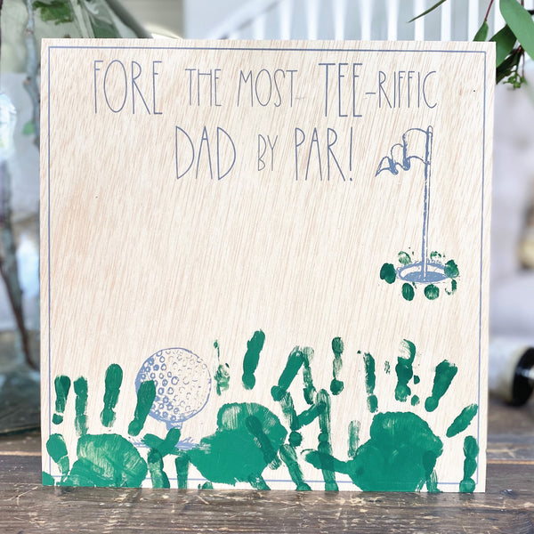 Most Tee-Riffic Dad By Par <br>Father's Day Handprint Keepsake