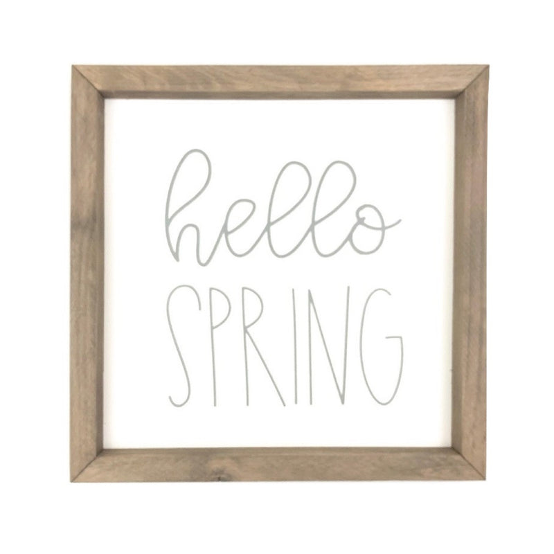 Hello Spring <br>Framed Saying