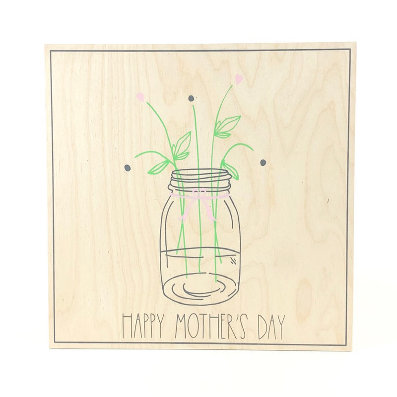 Jar of Flowers <br>Mother's Day Fingerprint Keepsake
