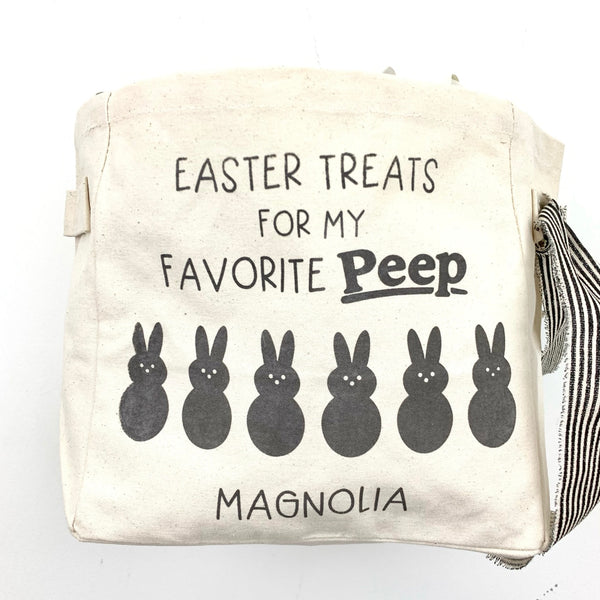 Personalized Favorite Peep <br>Canvas Easter Basket