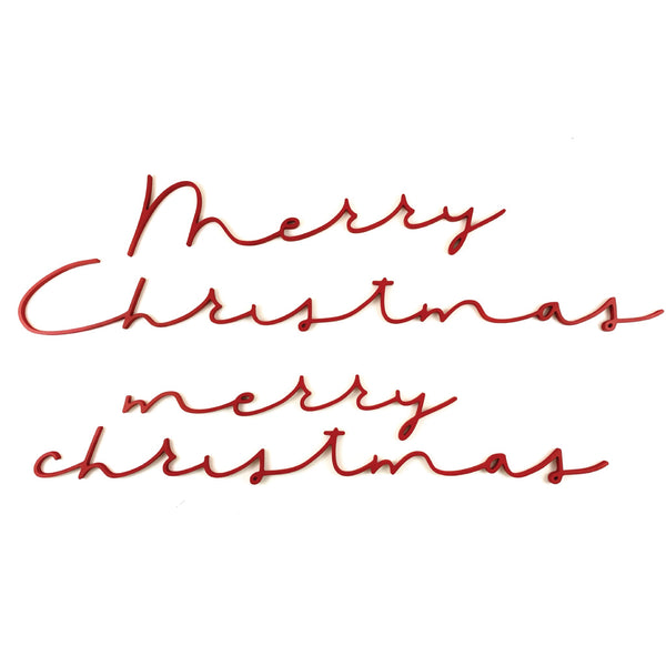 Small Merry Christmas Script <br>Wall Word