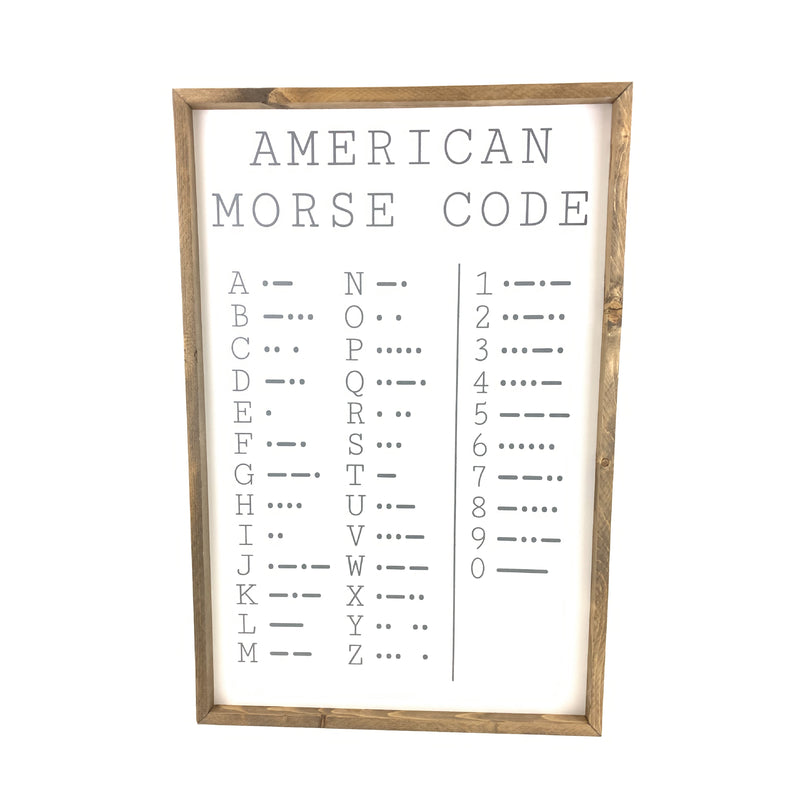 American Morse Code <br>Framed Art