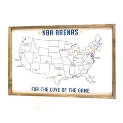 NBA Arena Map Pinboard
