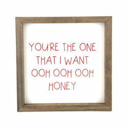 You're The One That I Want <br>Framed Saying
