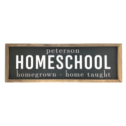 Personalized Homeschool <br>Framed Saying