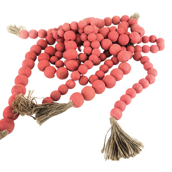 Red Wood Beads