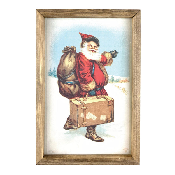 *CLOSEOUT* Traveling Santa <br>Framed Print