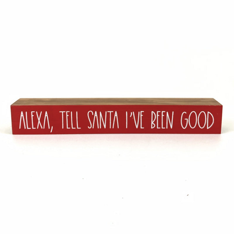 Alexa Tell Santa <br>Shelf Saying