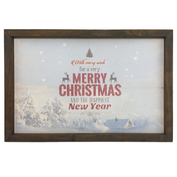 Vintage Merry Christmas <br>Framed Print