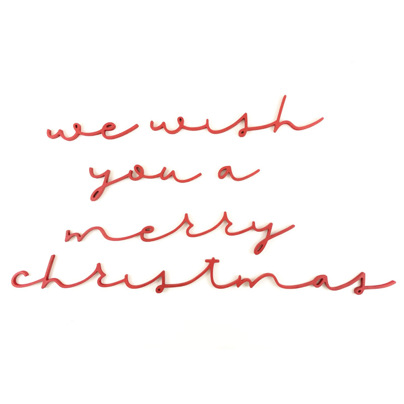 We Wish You A Merry Christmas Script <br>Wall Word